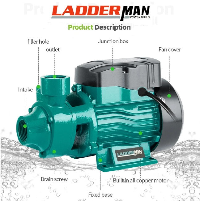 LDM-PM370 LADDERMAN PERIPHERAL WATER PUMP 370W/0.5PH